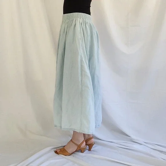 90s Guess Blue Cotton Maxi Skirt‎ - Picture 2 of 7